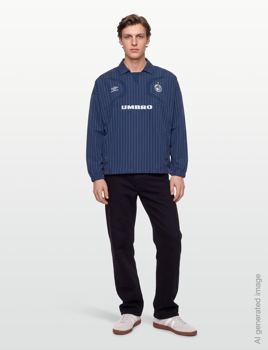 Umbro - Pinstripe Drill Top - fotbollströjor - blue - 0
