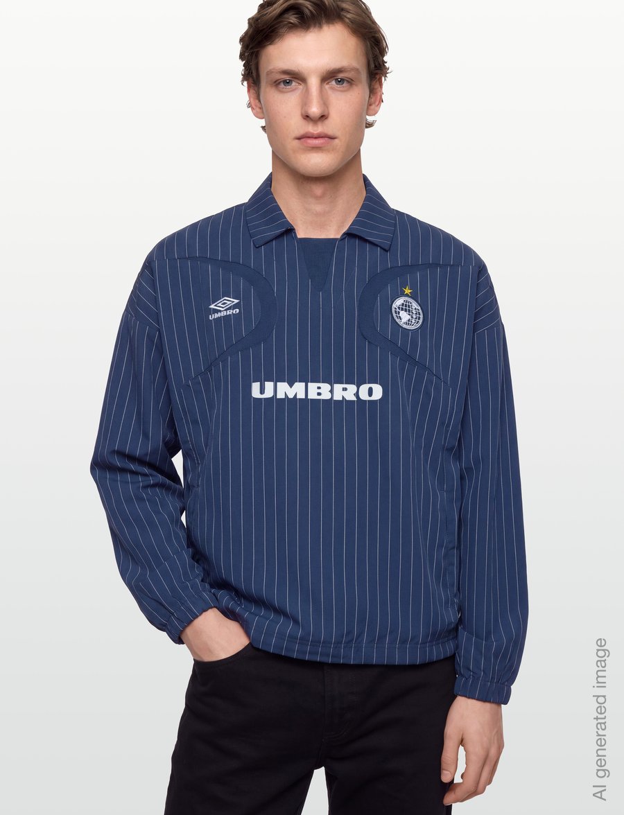 Umbro - Pinstripe Drill Top - fotbollströjor - blue - 3