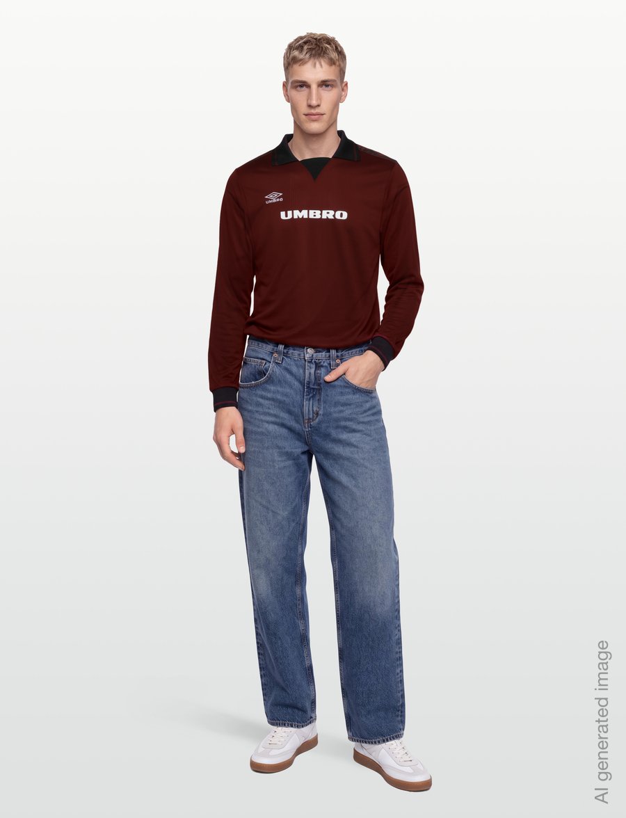 Umbro - Taped LS Jersey - jalgpallisärgid - burgundy - 0