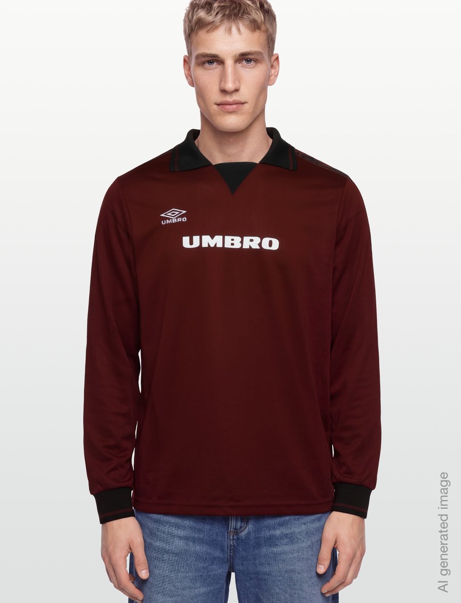 Umbro - Taped LS Jersey - jalgpallisärgid - burgundy - 3