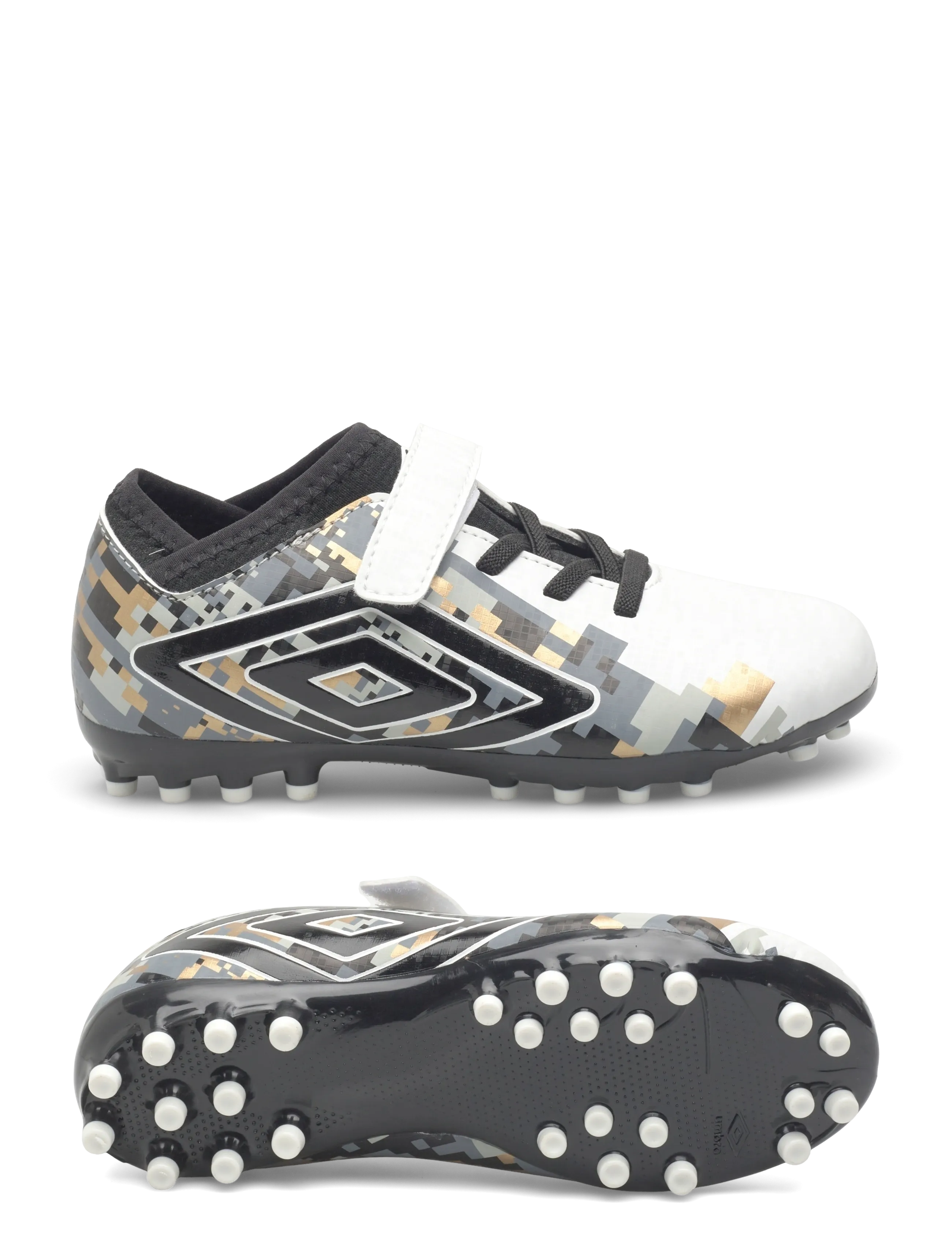 Umbro Formation IV AG Velcro Jr - Fotbollsskor - WHITE / multi