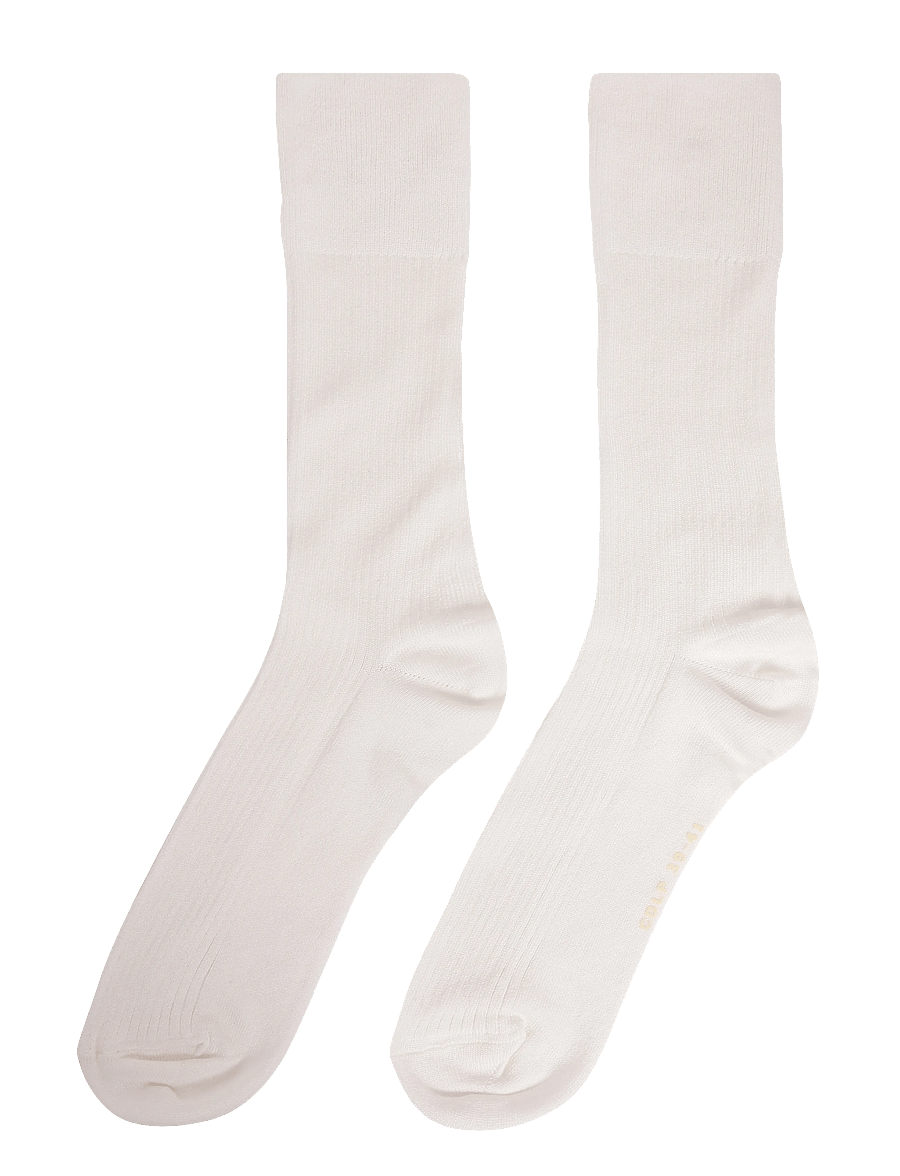 CDLP - COTTON MID LENGTH RIB SOCKS - WHITE - tennissocken - white - 1