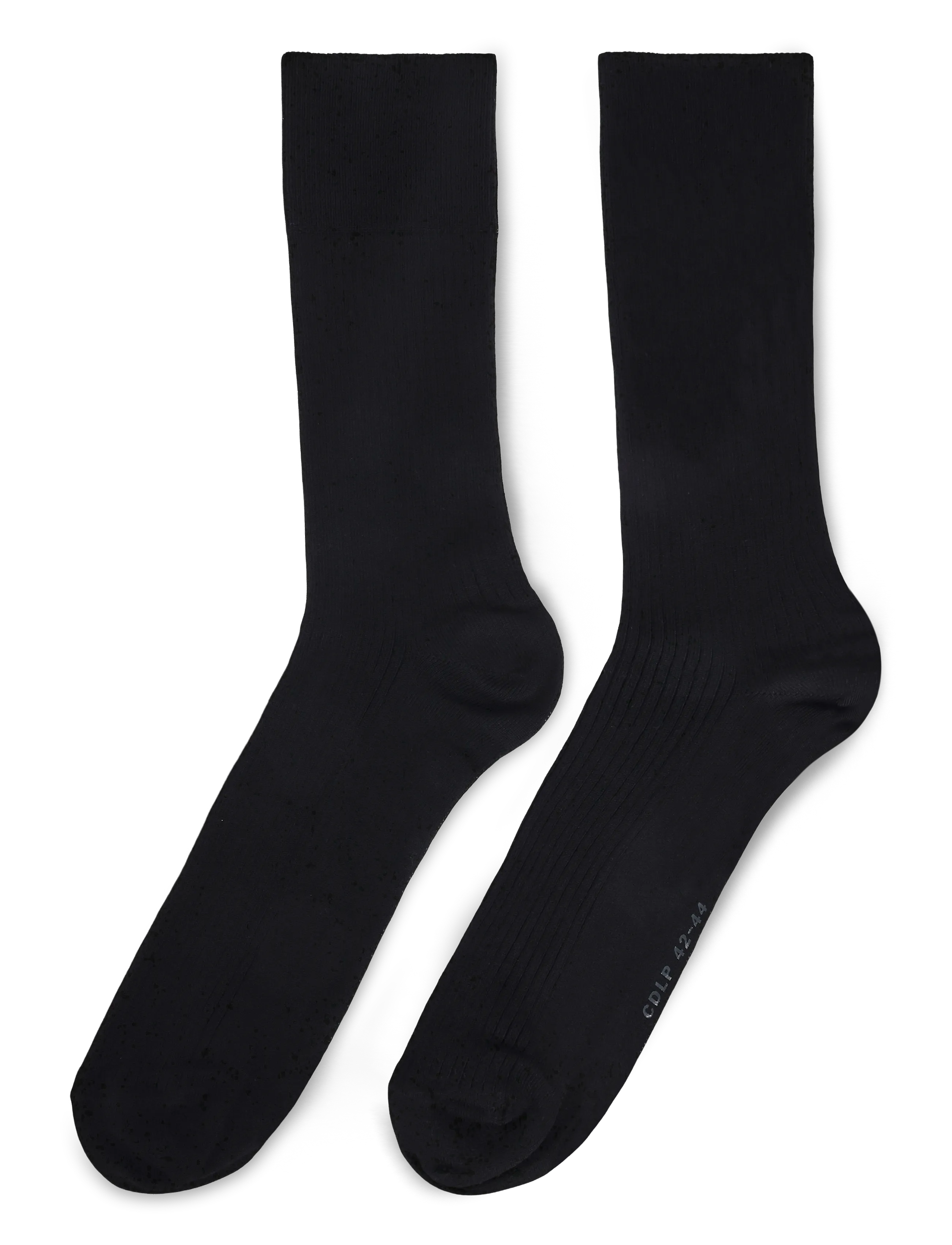 CDLP - COTTON MID LENGTH RIB SOCKS - BLACK - black - 1