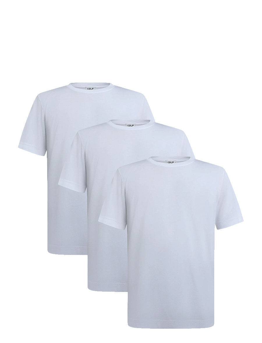 CDLP - 3 X MIDWEIGHT T-SHIRT - WHITE - pyjamaoberteile - white - 0