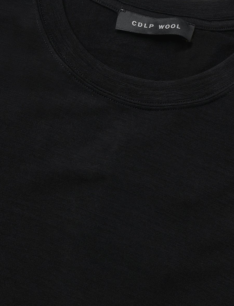 CDLP - MERINO BLEND T-SHIRT - BLACK - kurzärmelige t-shirts - black - 2