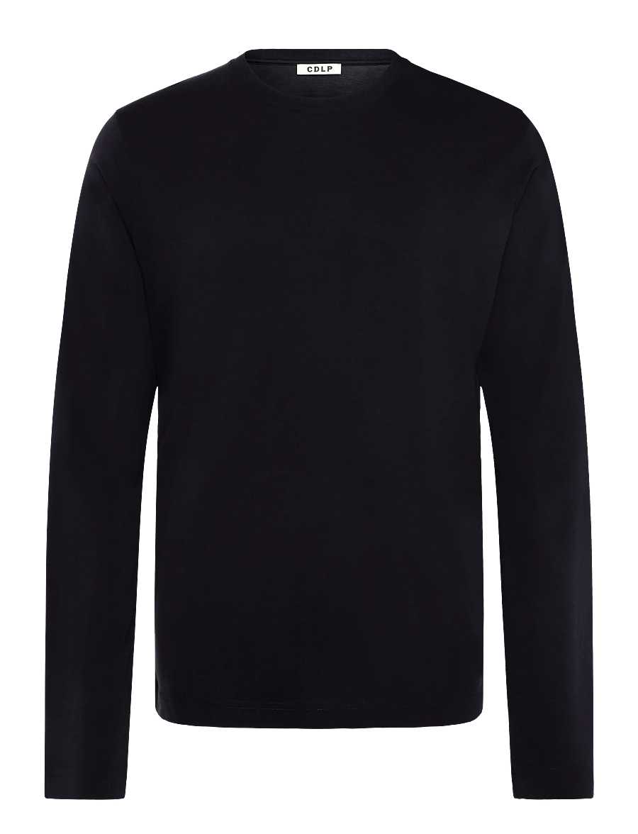 CDLP - MIDWEIGHT LONG SLEEVE T-SHIRT - DARK NAVY - pyjama tops - dark navy - 0