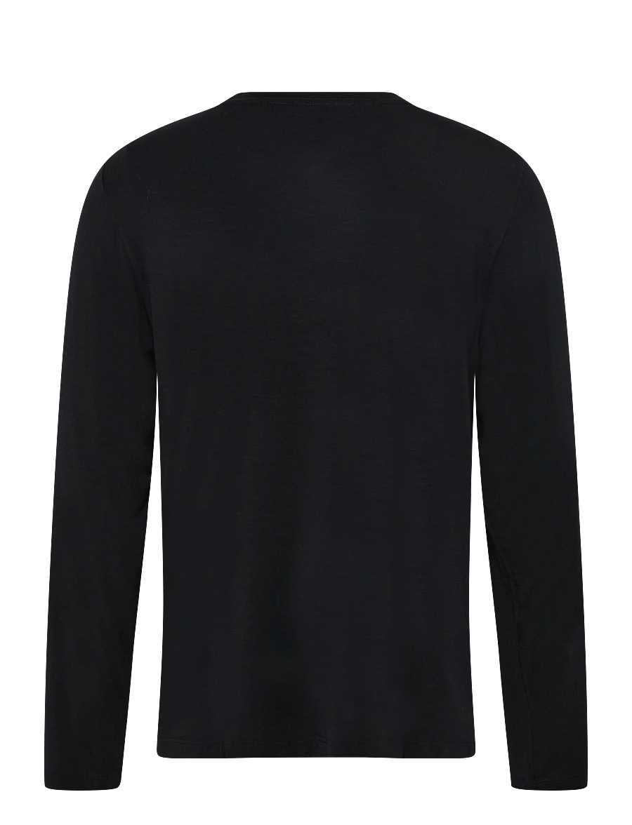 CDLP - MERINO BLEND LONG SLEEVE T-SHIRT - BLACK - pidžaamasärgid - black - 1