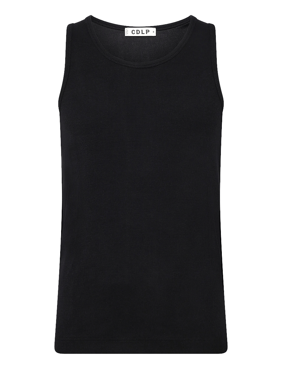 CDLP - RIB TANK TOP - OFF BLACK - pyjamaoberteile - off black - 0