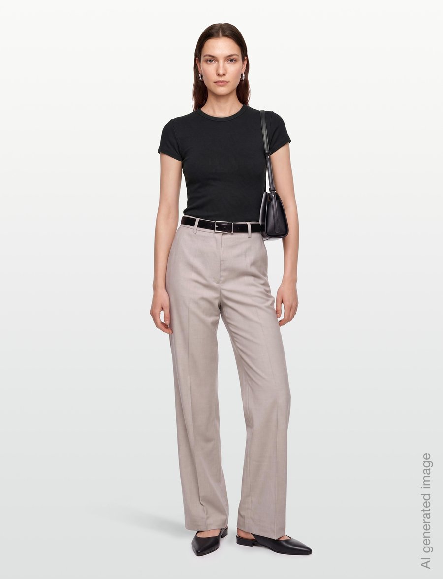 CDLP - LYOCELL RIB T-SHIRT - OFF BLACK - overdele - off black - 0