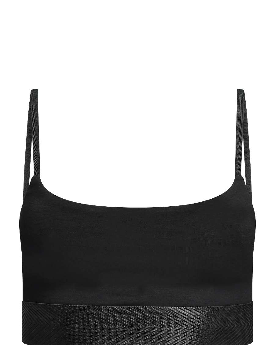 CDLP - LYOCELL SCOOP BRALETTE - BLACK - bralette - black - 0