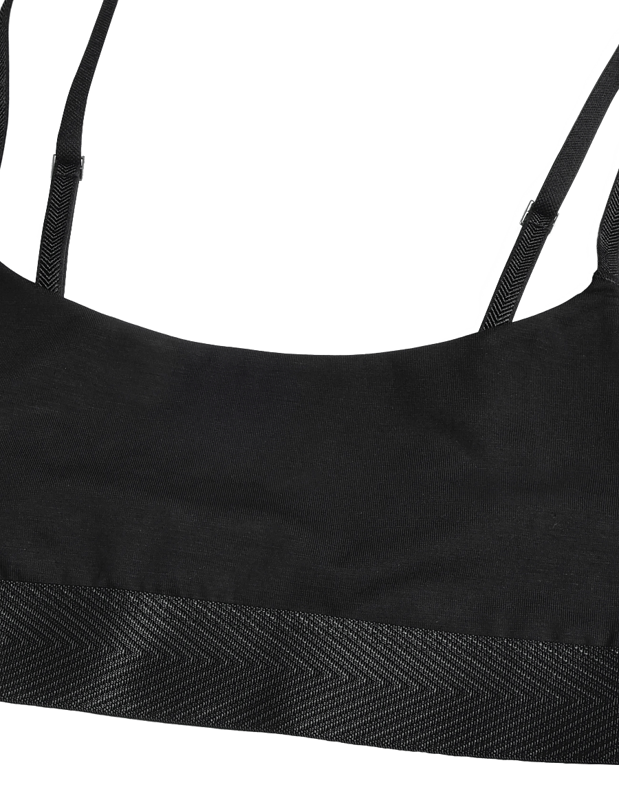CDLP - LYOCELL SCOOP BRALETTE - BLACK - bralette - black - 2