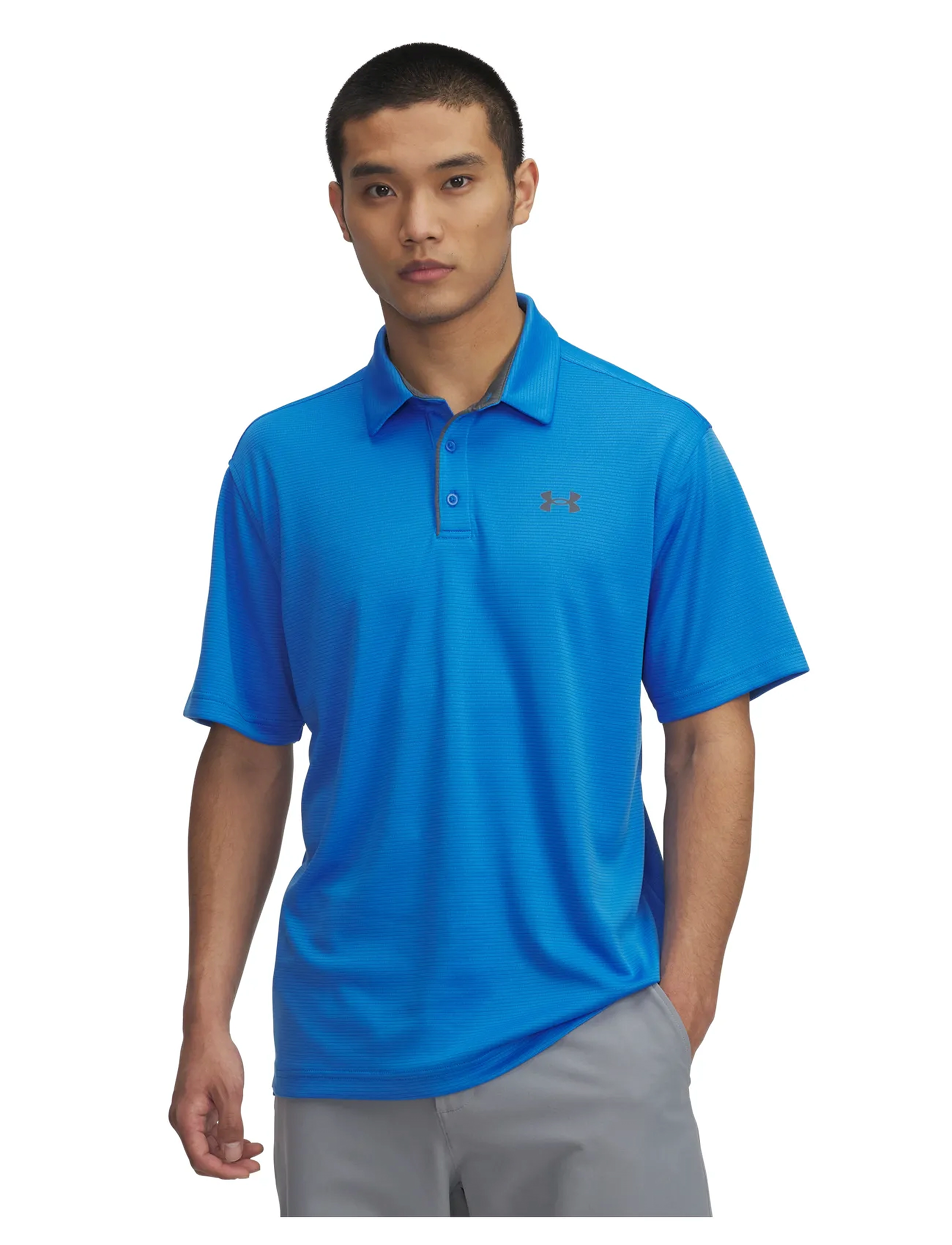 Under Armour Tech Polo, M, Polos, Blau - Short-sleeved, Männerswear