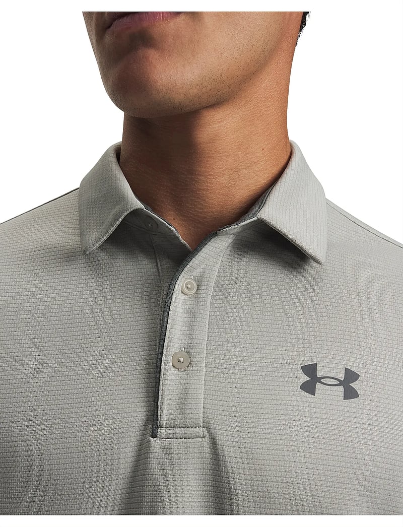 Under Armour - Tech Polo - toppar & t-shirts - titanium - 4