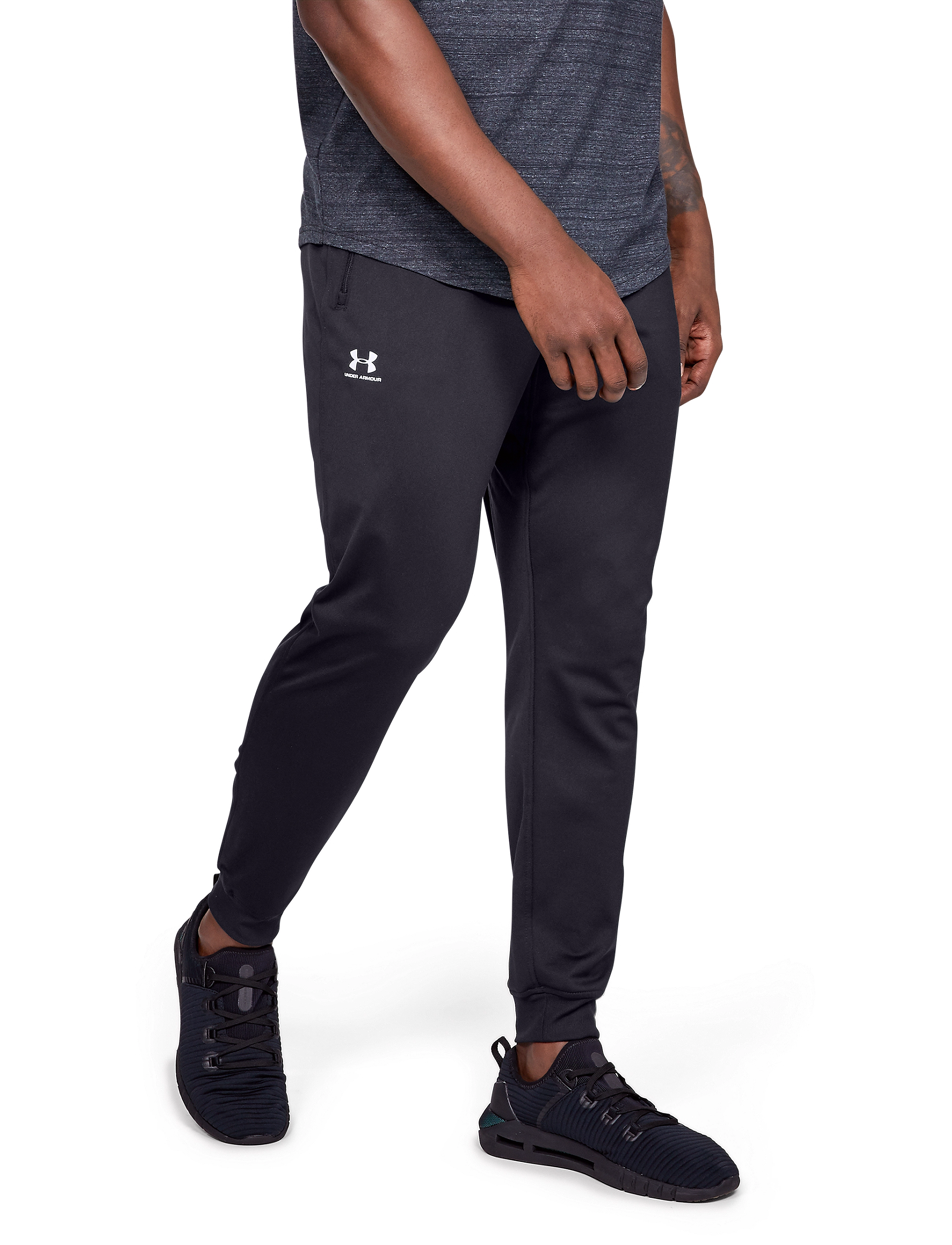 Under Armour SPORTSTYLE TRICOT JOGGER - Enimmüüdud - BLACK / black