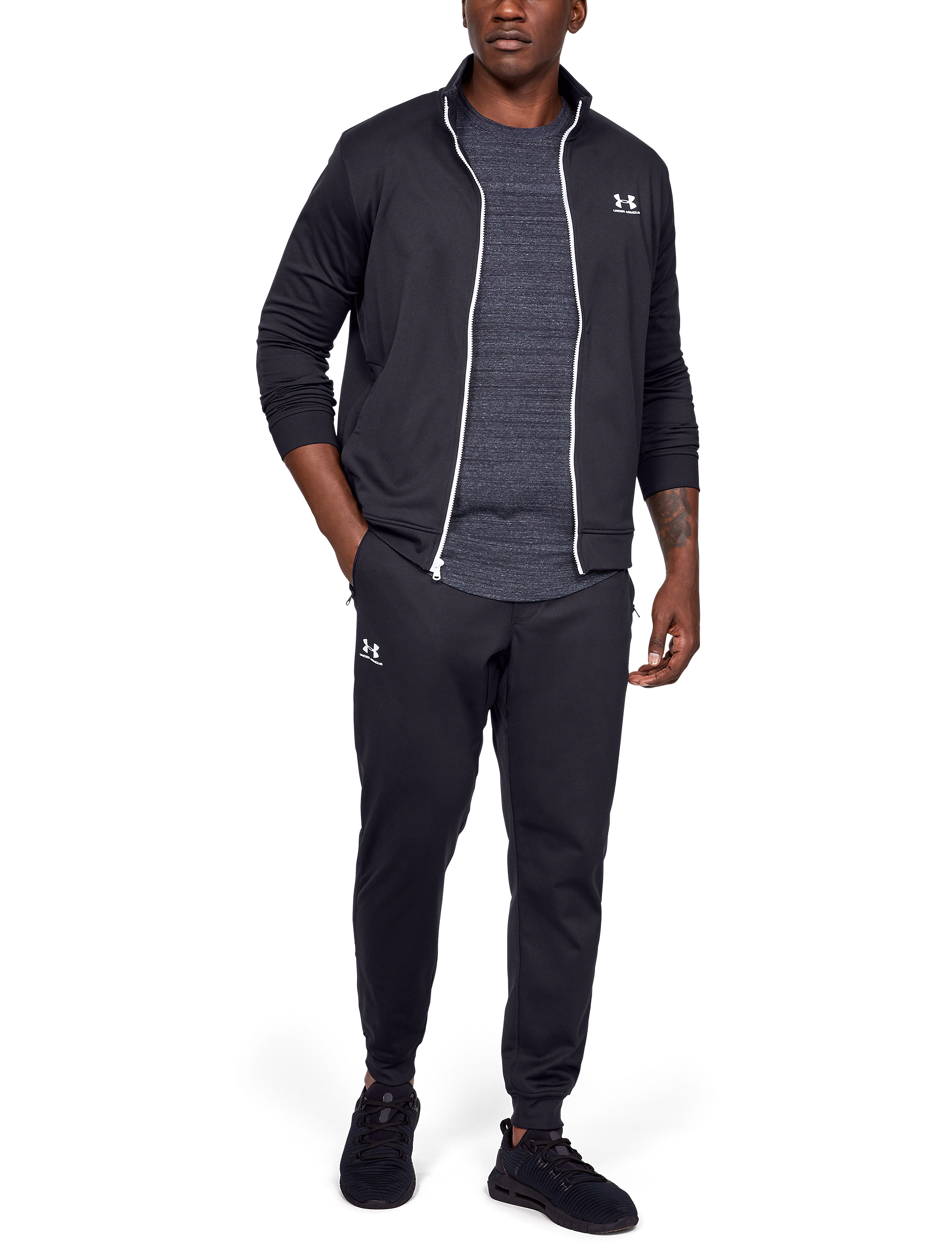 Under Armour - SPORTSTYLE TRICOT JOGGER - spordipüksid - black - 4