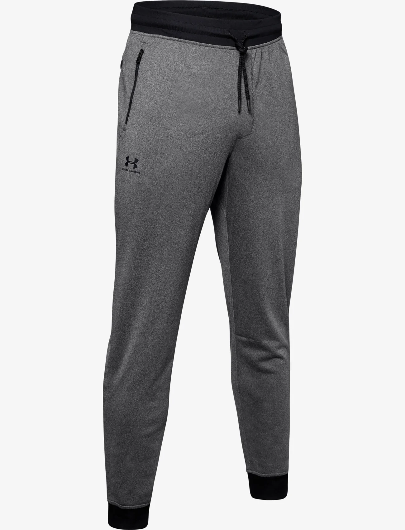 Under Armour - SPORTSTYLE TRICOT JOGGER - sportbyxor - carbon heather - 0