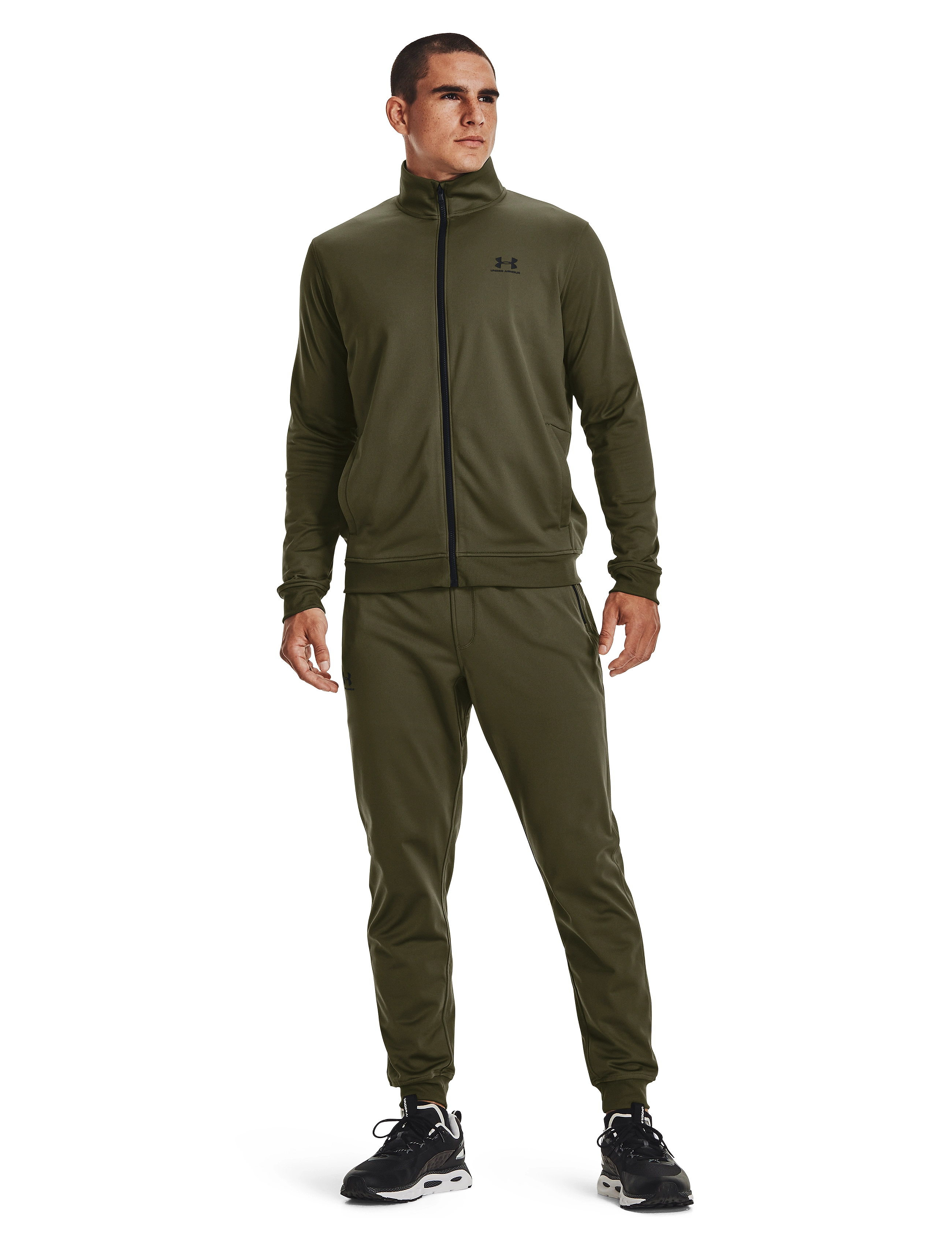 Under Armour Sportstyle Tricot Jogger, S, Sport, Khakigrün - Sport Pants, Männerswear
