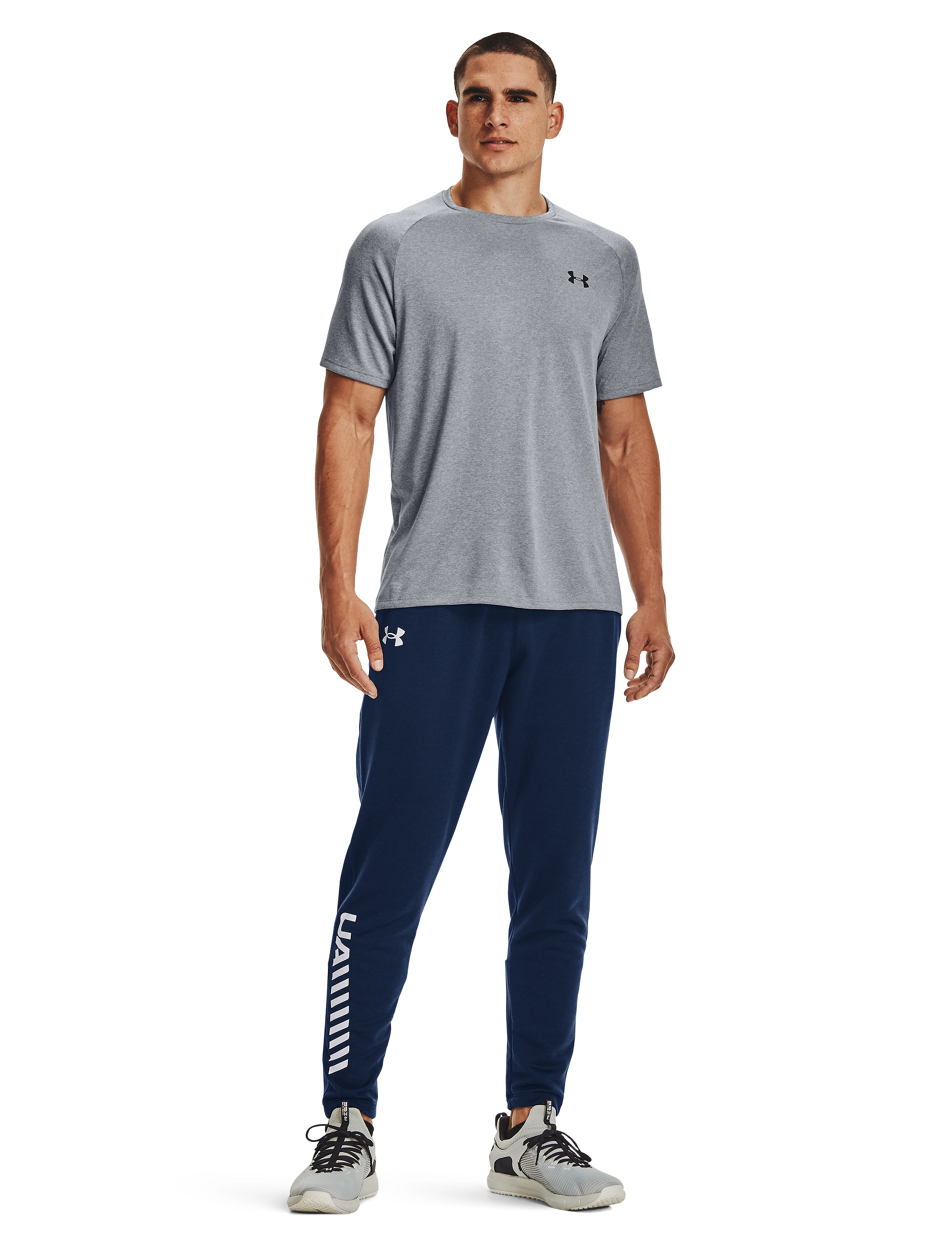 Under Armour - UA Tech 2.0 SS Tee - t-shirts - steel - 0