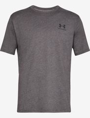 Under Armour - UA M SPORTSTYLE LC SS - topit & t-paidat - charcoal medium heather - 1