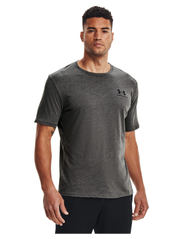 Under Armour - UA M SPORTSTYLE LC SS - topit & t-paidat - charcoal medium heather - 3