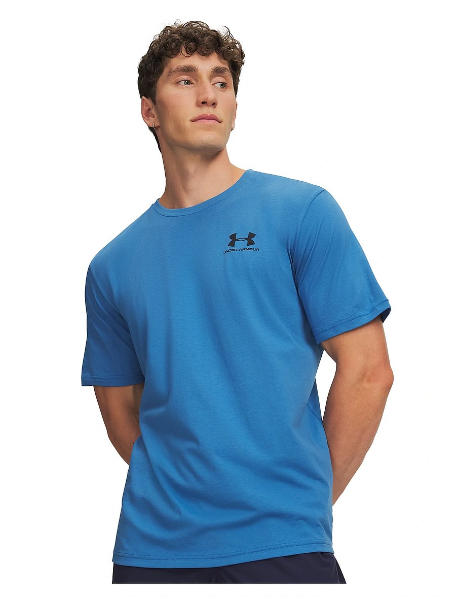 Under Armour - UA M SPORTSTYLE LC SS - t-shirts - aegean blue - 0