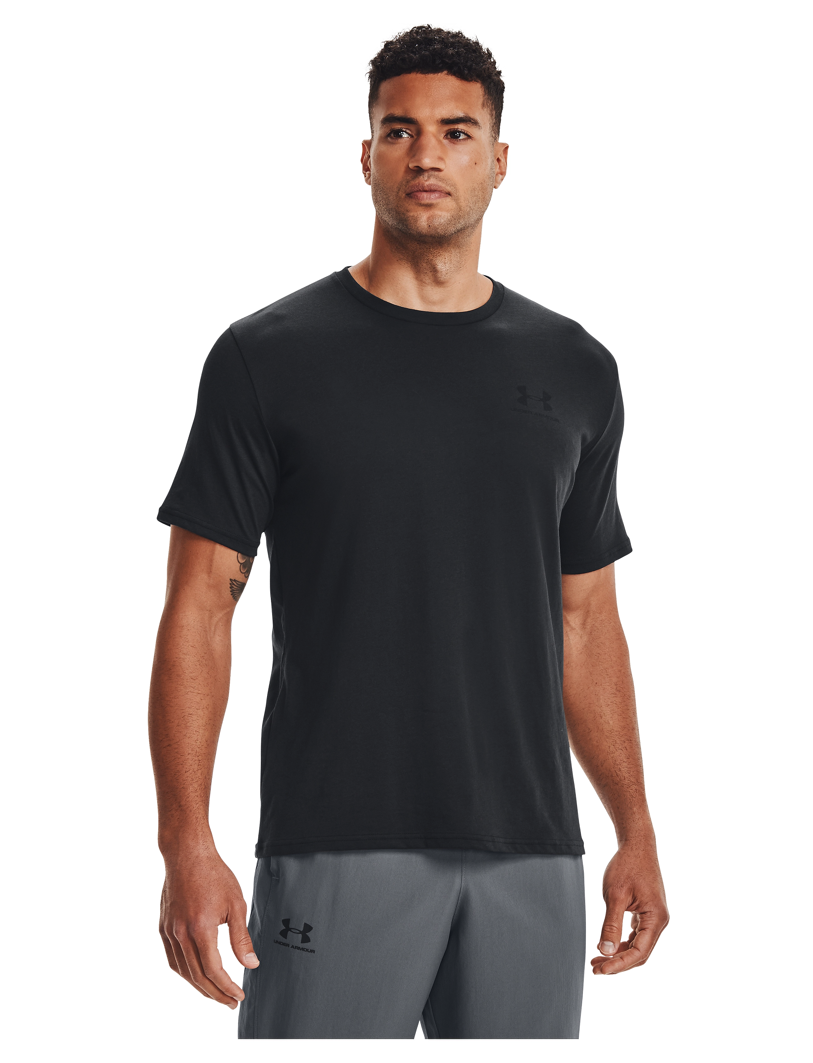 Under Armour - UA M SPORTSTYLE LC SS - alussärgid ja t-särgid - black - 3