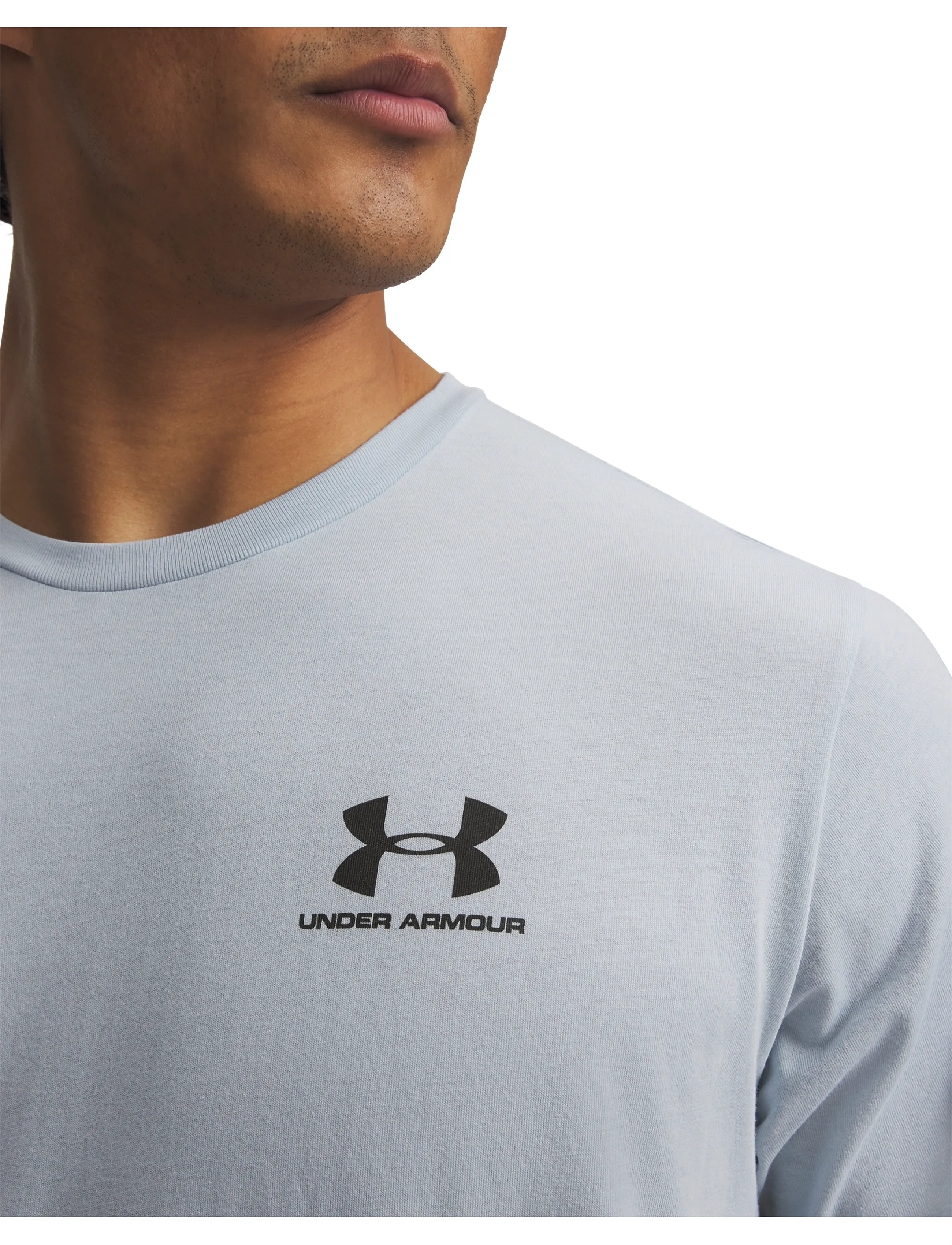 Under Armour - UA M SPORTSTYLE LC SS - oberteile & t-shirts - blue fog - 4