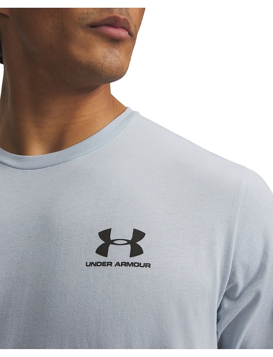 Under Armour - UA M SPORTSTYLE LC SS - oberteile & t-shirts - blue fog - 4