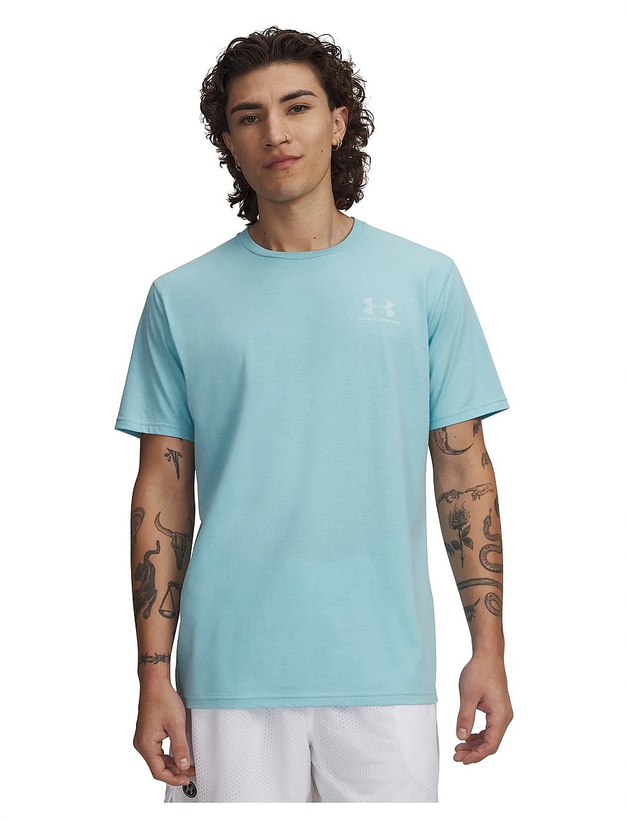 Under Armour - UA M SPORTSTYLE LC SS - t-shirts - blue haze - 0