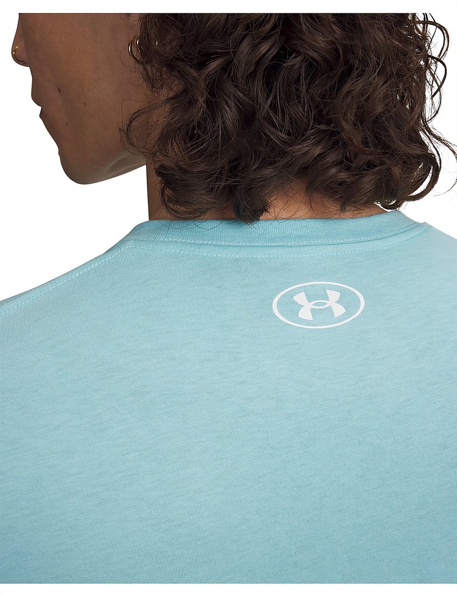 Under Armour - UA M SPORTSTYLE LC SS - t-shirts - blue haze - 4