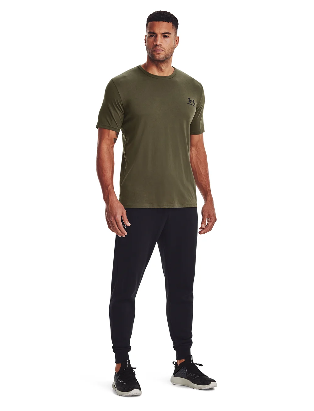 Under Armour - UA M SPORTSTYLE LC SS - t-shirts - marine od green - 4