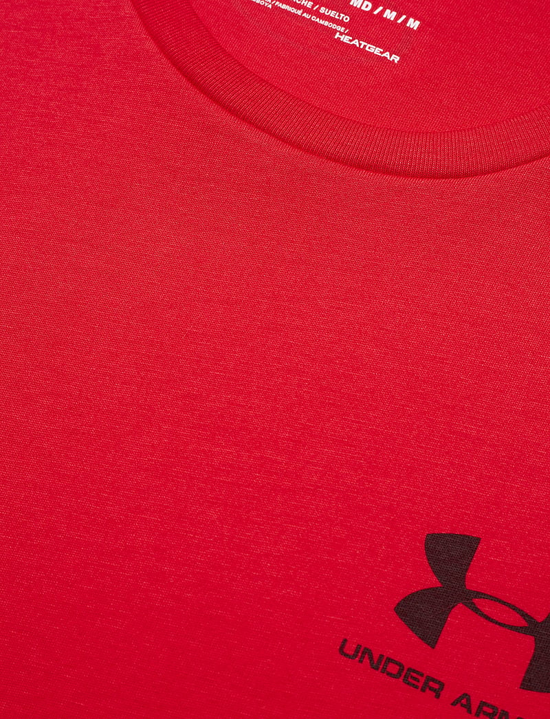 Under Armour - UA M SPORTSTYLE LC SS - t-shirts - red - 5