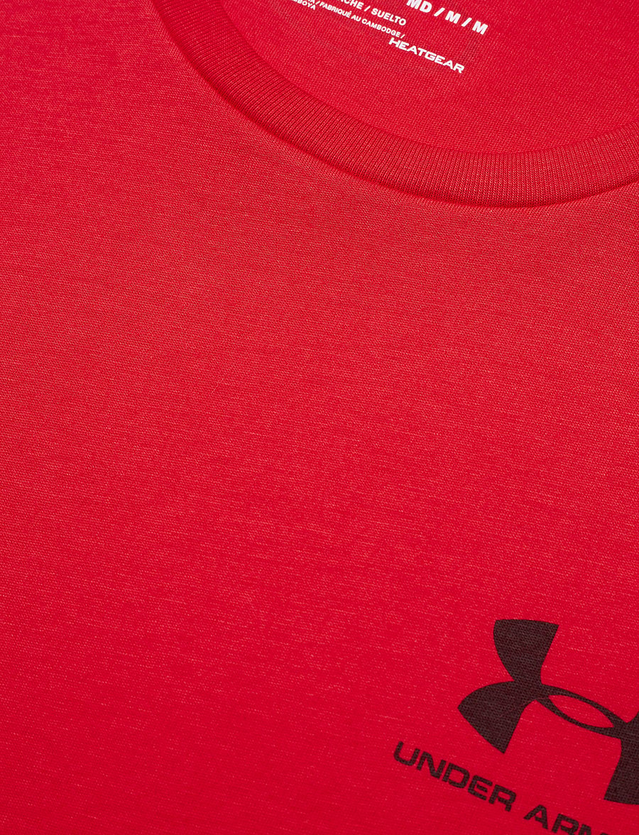 Under Armour - UA M SPORTSTYLE LC SS - t-shirts - red - 5