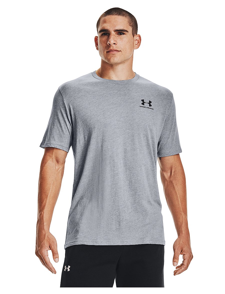 Under Armour - UA M SPORTSTYLE LC SS - t-shirts - steel - 3