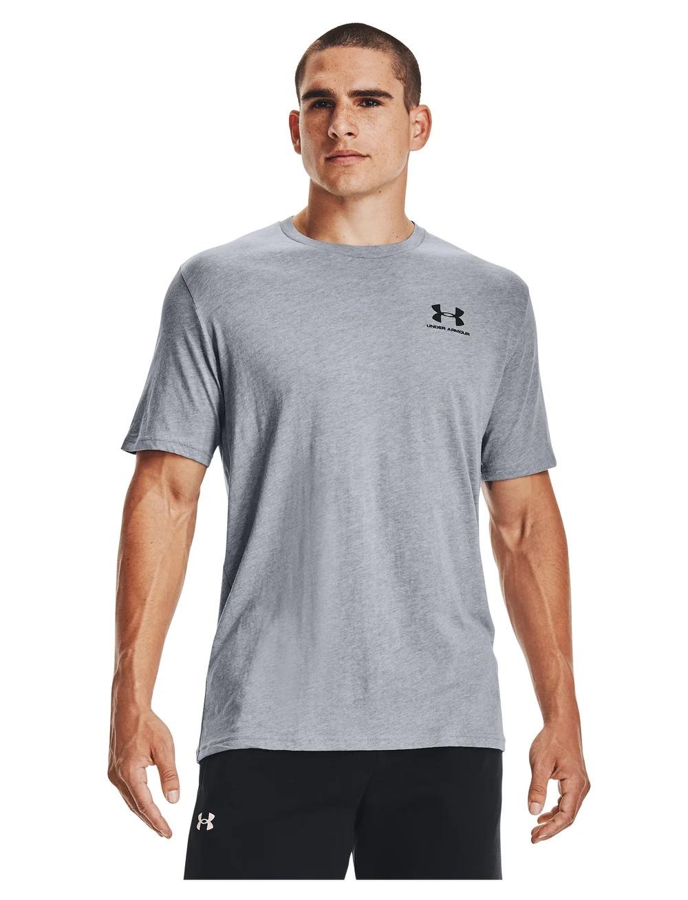 Under Armour - UA M SPORTSTYLE LC SS - t-shirts - steel light heather - 3