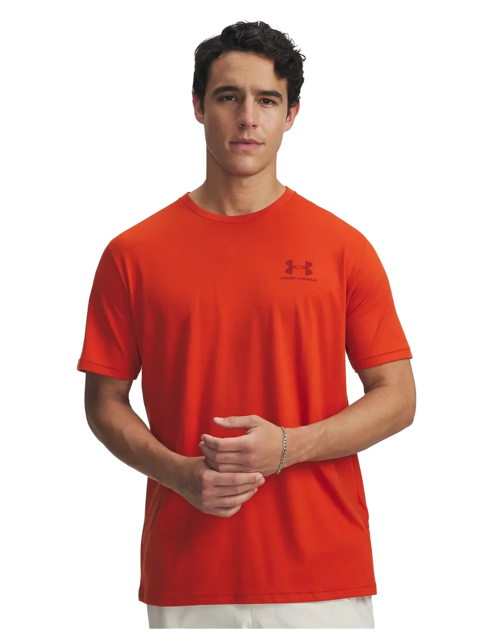 Under Armour - UA M SPORTSTYLE LC SS - t-shirts - surplus orange - 0