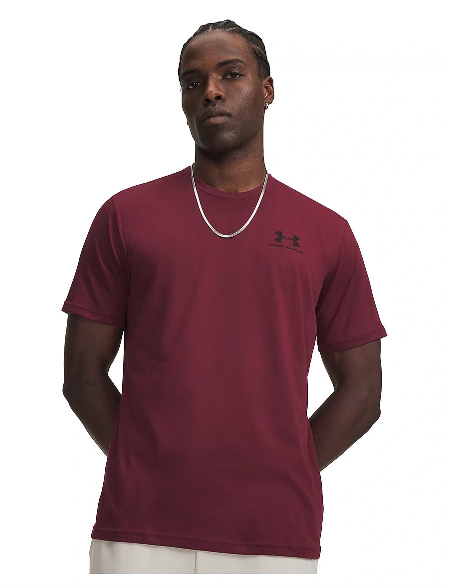 Under Armour - UA M SPORTSTYLE LC SS - t-shirts - vintage maroon - 0