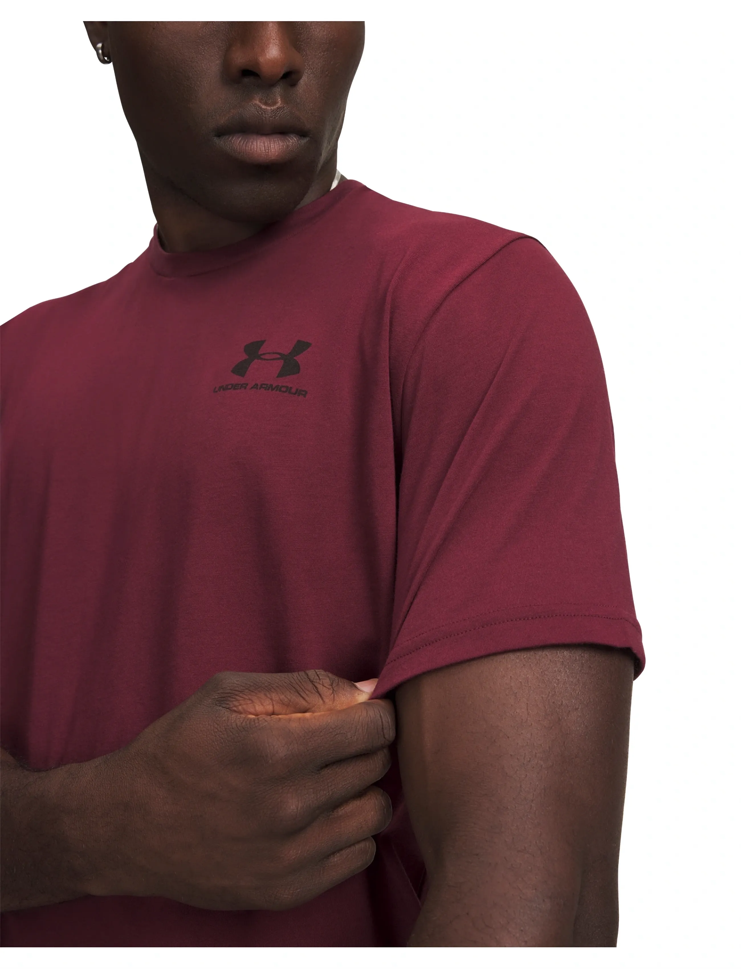Under Armour - UA M SPORTSTYLE LC SS - alussärgid ja t-särgid - vintage maroon - 4