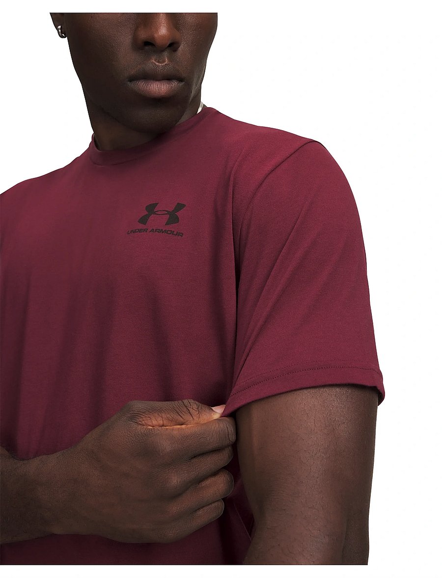 Under Armour - UA M SPORTSTYLE LC SS - t-shirts - vintage maroon - 4