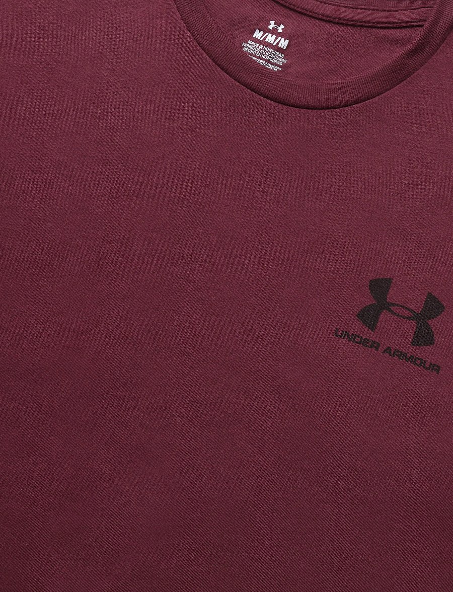 Under Armour - UA M SPORTSTYLE LC SS - t-shirts - vintage maroon - 5