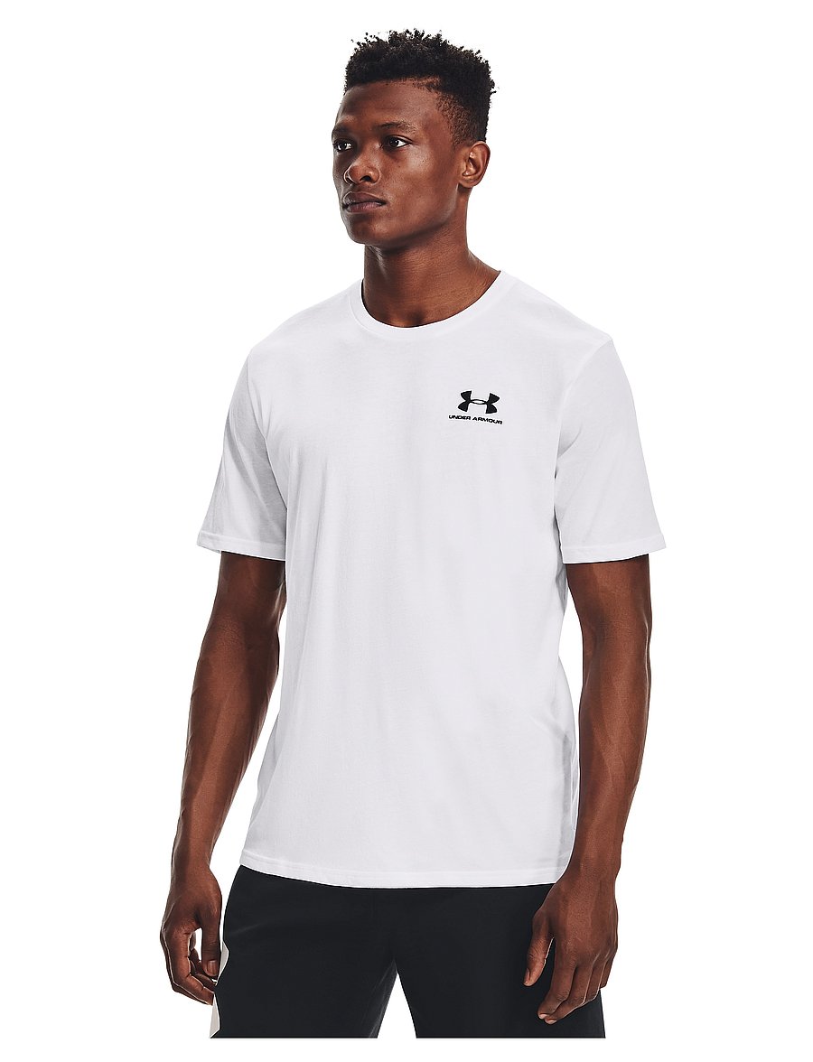Under Armour - UA M SPORTSTYLE LC SS - t-shirts - white - 3