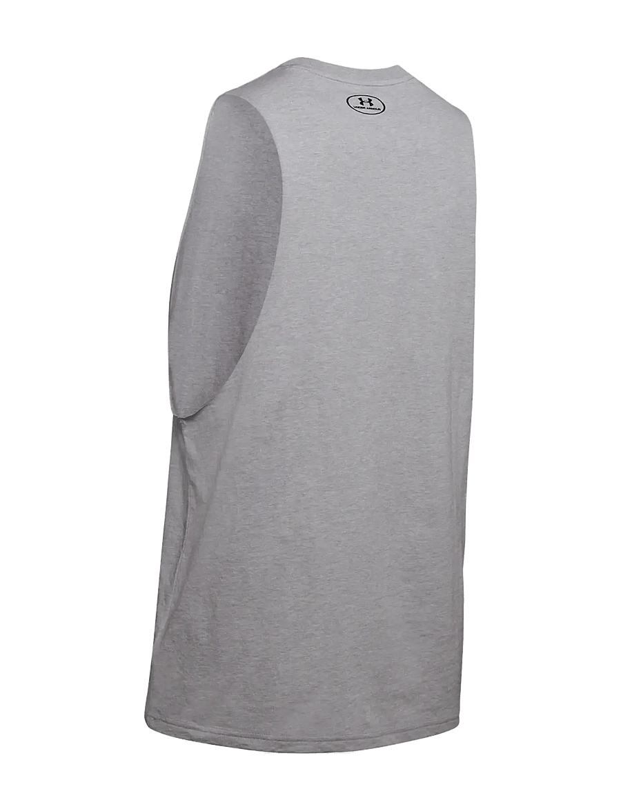 Under Armour - UA LEFT CHEST CUT OFF TANK - Õlapaeltega pluusid - steel light heather - 2