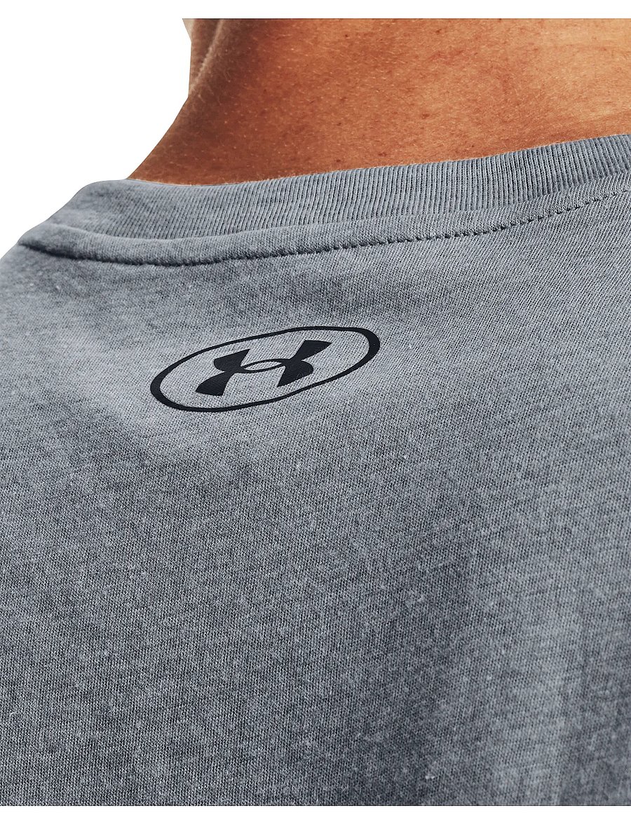 Under Armour - UA LEFT CHEST CUT OFF TANK - Õlapaeltega pluusid - steel light heather - 5