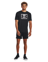 Under Armour - UA BOXED SPORTSTYLE SS - tops & t-shirts - black - 0
