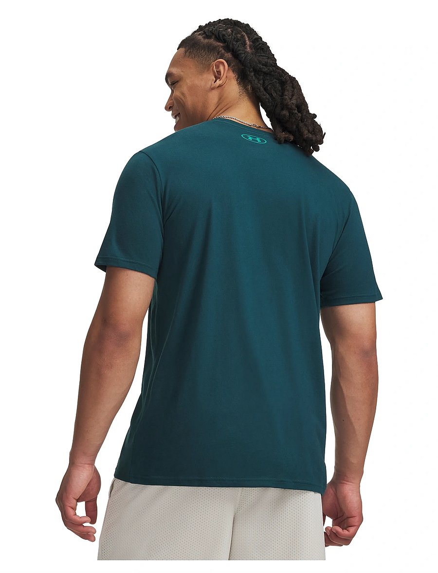Under Armour - UA TEAM ISSUE WORDMARK SS - t-shirts - arden green - 3