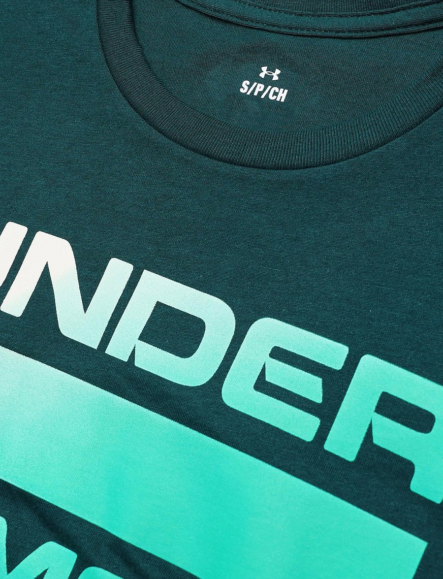 Under Armour - UA TEAM ISSUE WORDMARK SS - t-shirts - arden green - 5
