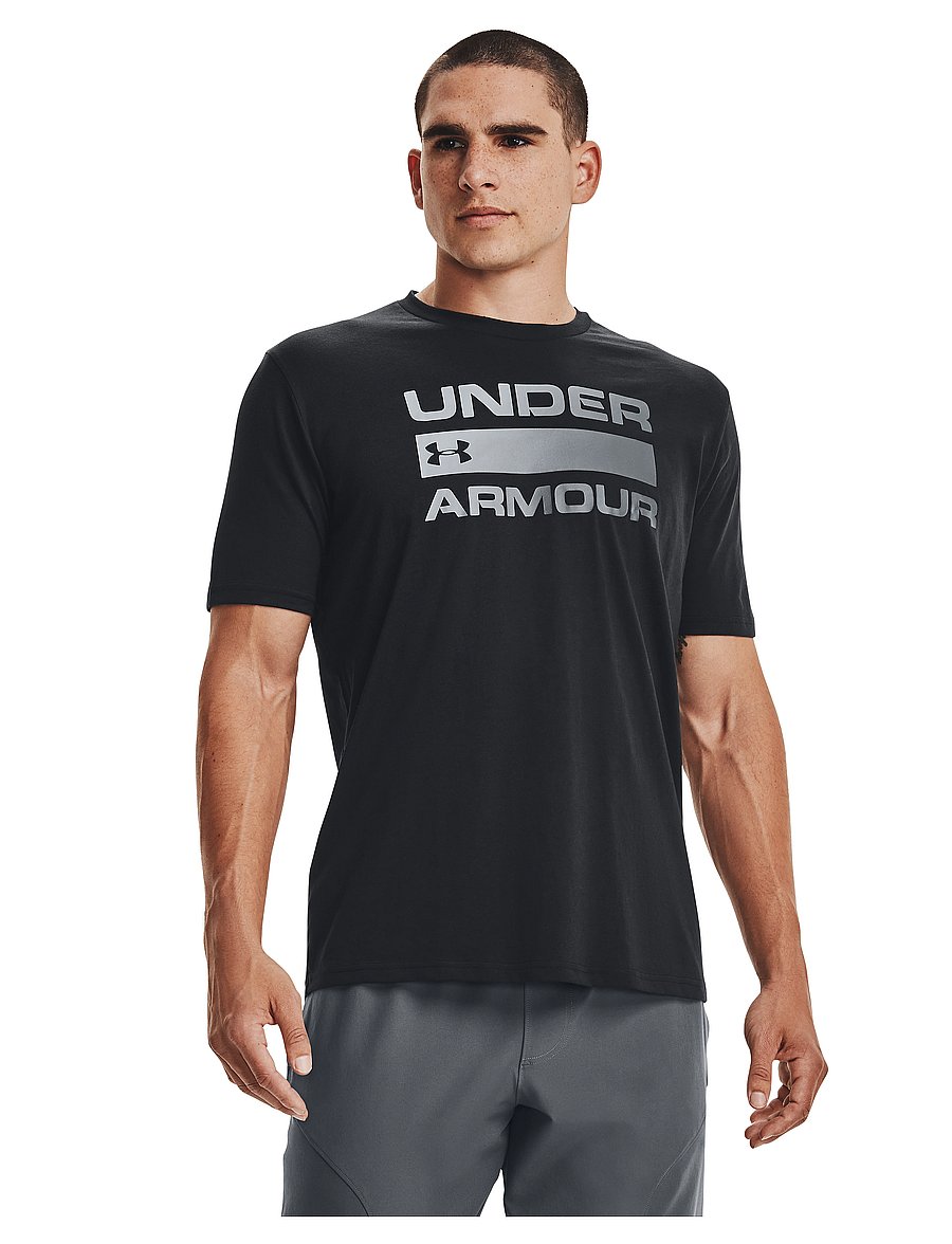 Under Armour - UA TEAM ISSUE WORDMARK SS - t-shirts - black - 3