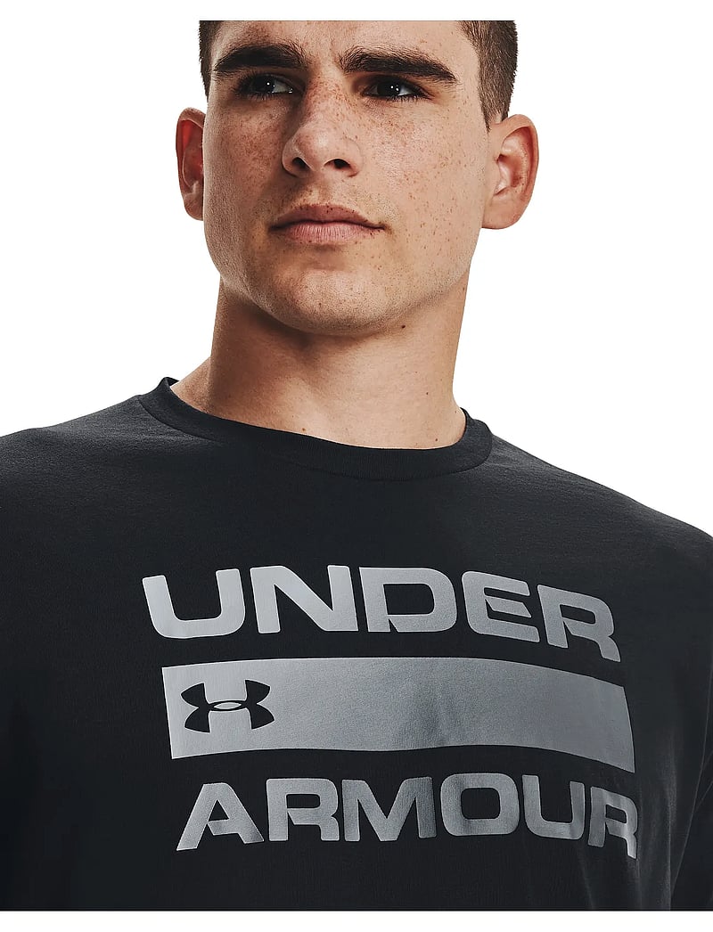 Under Armour - UA TEAM ISSUE WORDMARK SS - t-shirts - black - 5