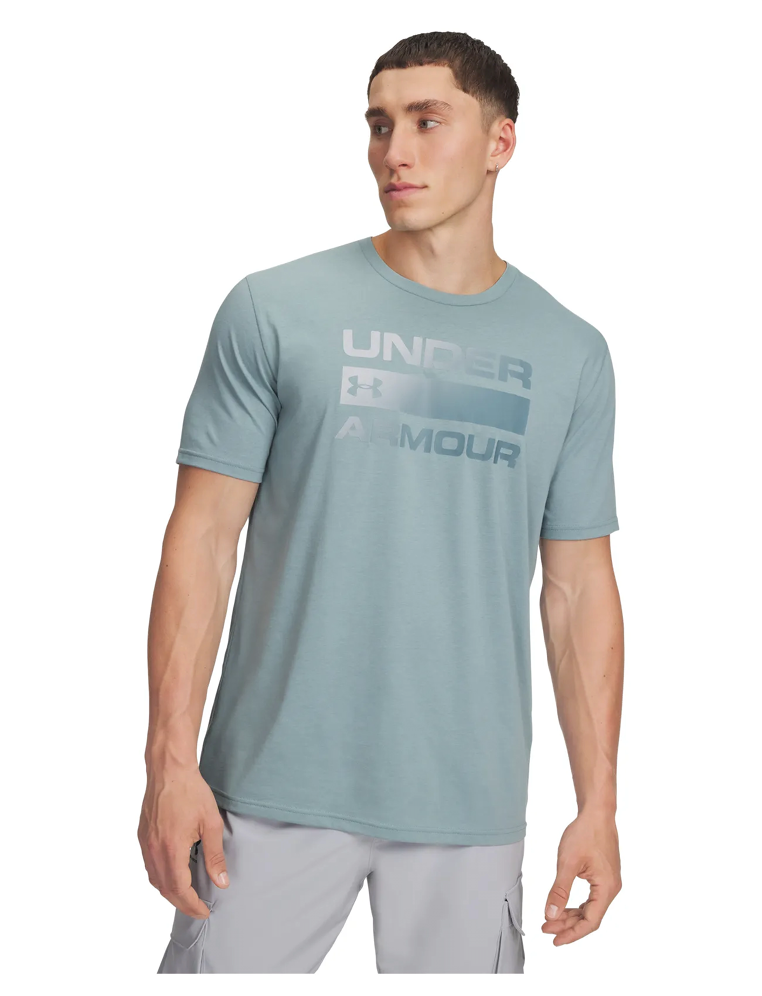 Under Armour UA TEAM ISSUE WORDMARK SS - T-shirts - SERPENTINE / blue