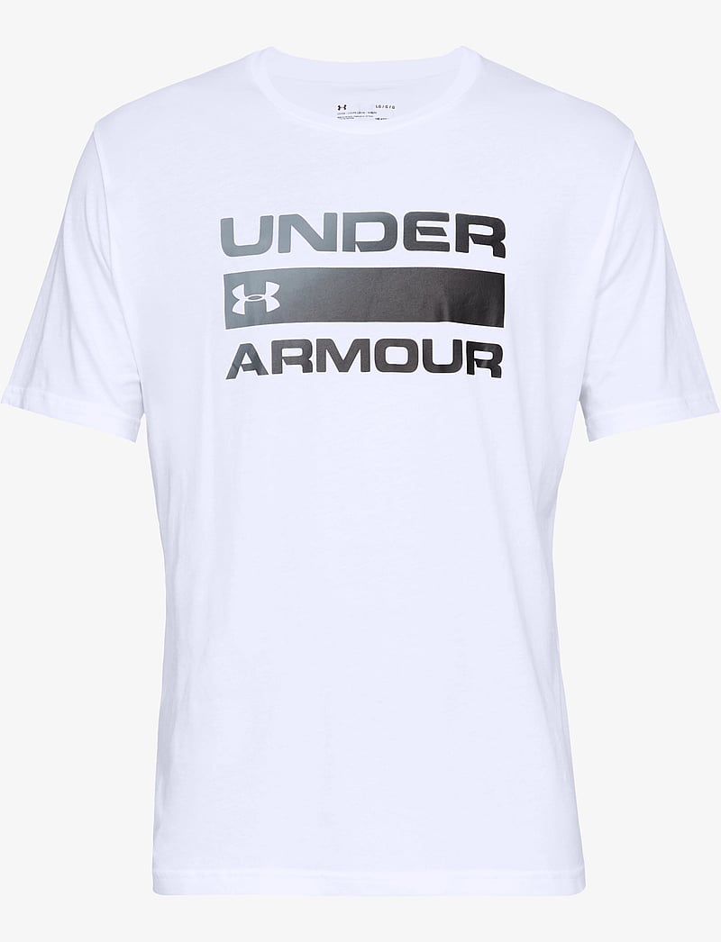 Under Armour - UA TEAM ISSUE WORDMARK SS - t-shirts - white - 1